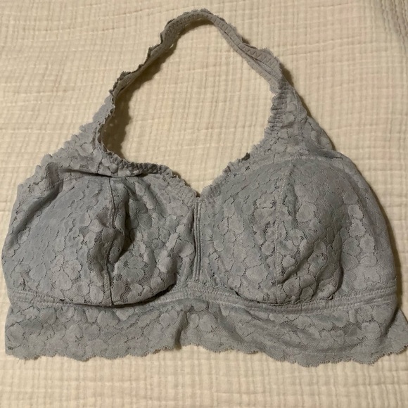 Aerie Animal Lace Padded Halter Bralette - Picture 8 of 11